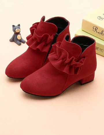 
						Botine Shein Kids, rosu