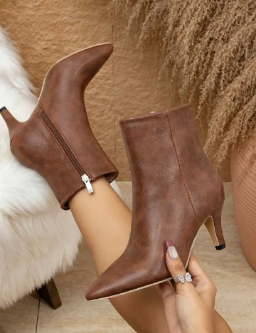 Botine SHEIN, maro