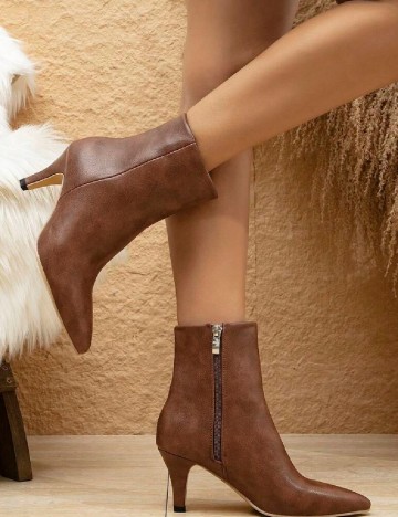 Botine SHEIN, maro