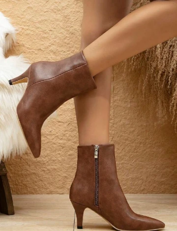 Botine SHEIN, maro