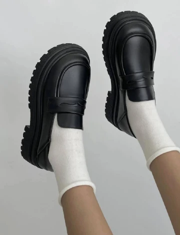 Mocasini SHEIN, negru Negru