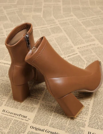 Botine SHEIN, maro Maro