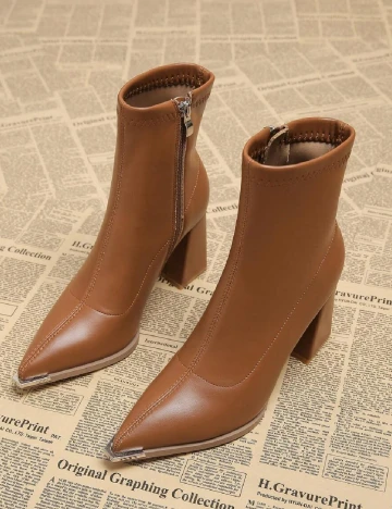 Botine SHEIN, maro Maro