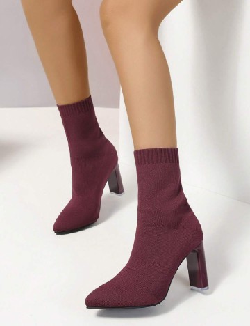 
						Botine SHEIN, visiniu