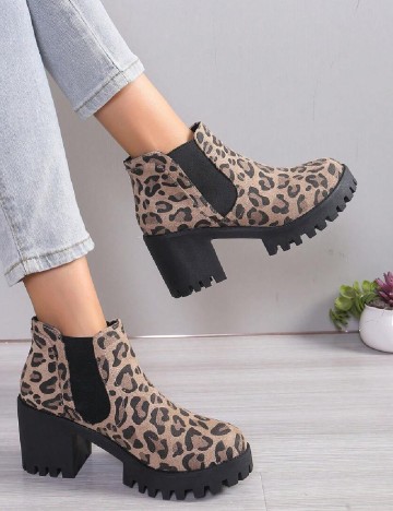 
						Botine SHEIN, animal print