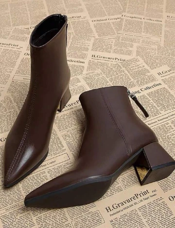 Botine SHEIN, maro Maro