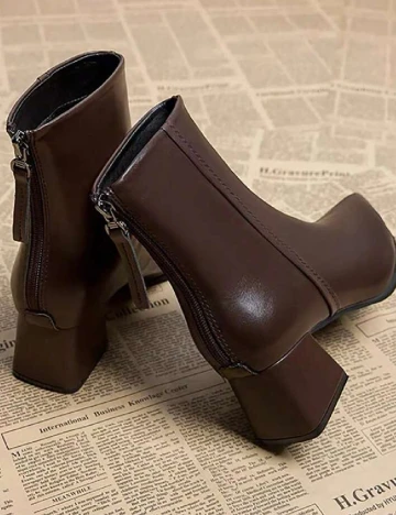Botine SHEIN, maro Maro