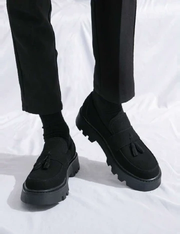 Mocasini SHEIN, negru Negru