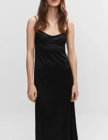 Rochie lunga Mango, negru Negru