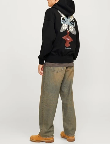 Hanorac Oversize Jack&Jones, negru