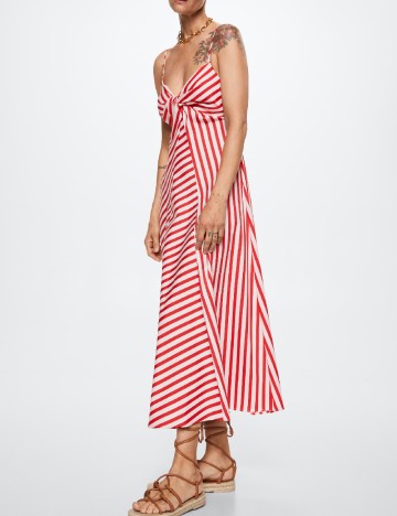 
						Rochie medie Mango, rosu/alb
