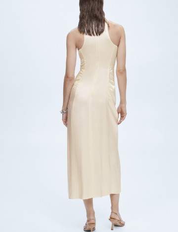 Rochie medie Mango, crem