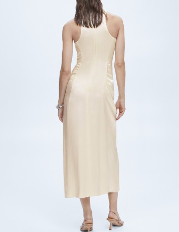 Rochie medie Mango, crem