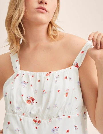 Rochie medie Mango Violeta, alb