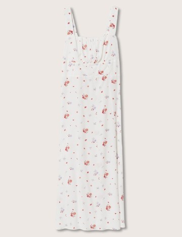 Rochie medie Mango Violeta, alb