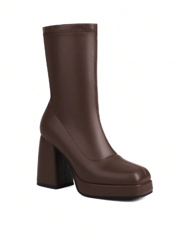 
						Botine SHEIN, maro