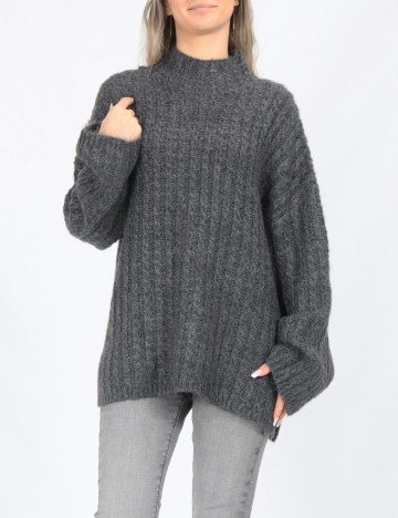 
						Pulover Pieces Plus Size, gri