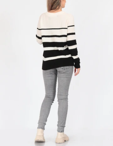 Bluza Vero Moda, alb/negru