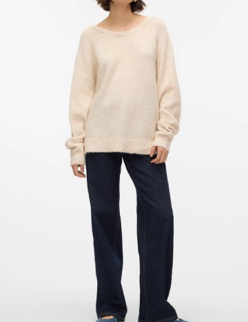
						Pulover reversibil Vero Moda, crem