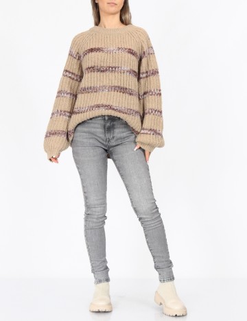 Pulover Oversize Vero Moda, maro