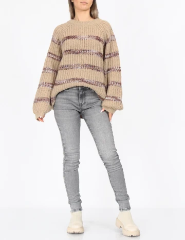 Pulover Oversize Vero Moda, maro