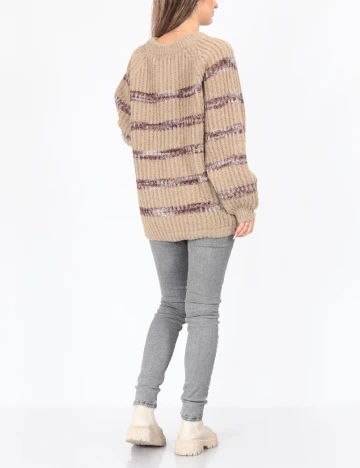 Pulover Oversize Vero Moda, maro
