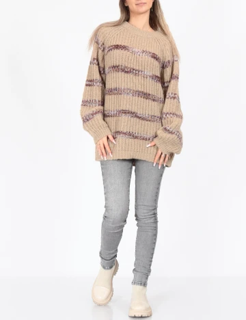 Pulover Oversize Vero Moda, maro