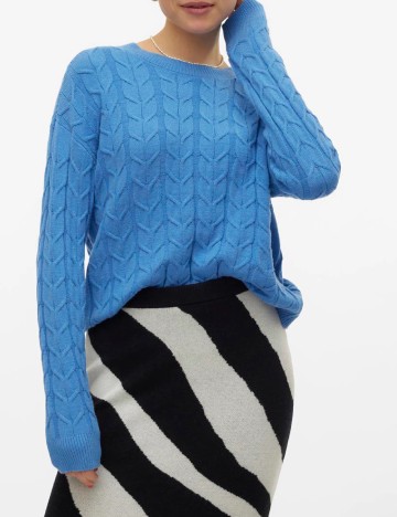 
						Pulover reversibil Vero Moda, albastru