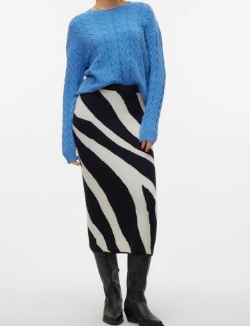 Pulover reversibil Vero Moda, albastru