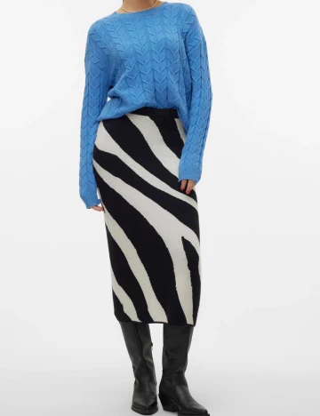 Pulover reversibil Vero Moda, albastru