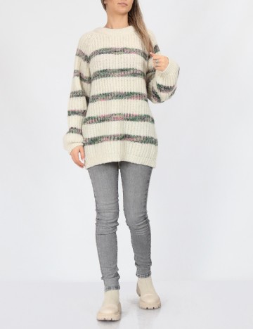 Pulover Oversize Vero Moda, ecru