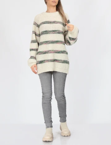 Pulover Oversize Vero Moda, ecru