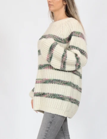 Pulover Oversize Vero Moda, ecru