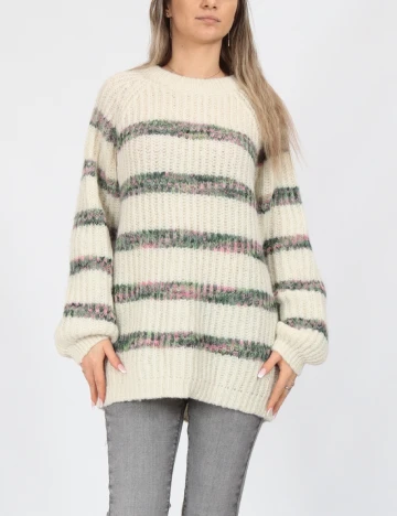 Pulover Oversize Vero Moda, ecru