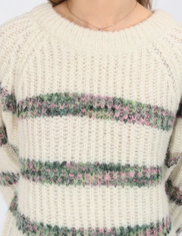 Pulover Oversize Vero Moda, ecru