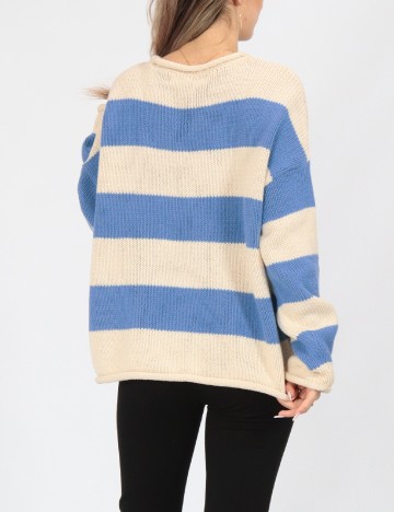 Pulover Vero Moda, alb/albastru