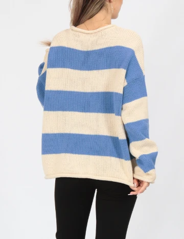 Pulover Vero Moda, alb/albastru
