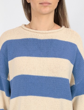 Pulover Vero Moda, alb/albastru