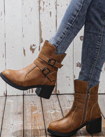 
						Botine SHEIN, maro