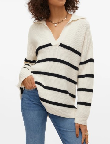 
						Pulover Vero Moda, ecru