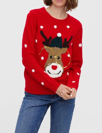 
						Pulover Vero Moda, rosu