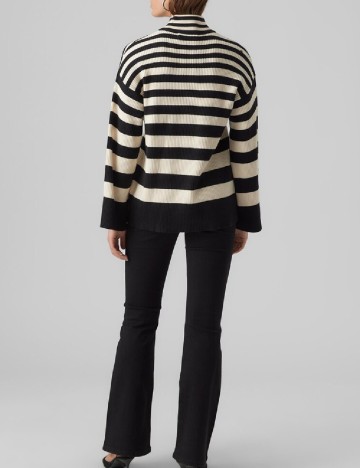 Pulover Vero Moda, alb/negru