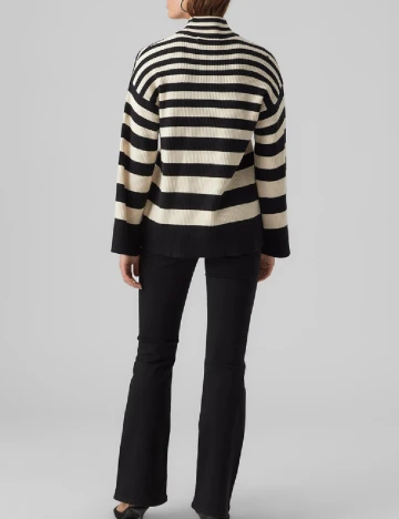 Pulover Vero Moda, alb/negru