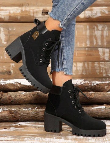 
						Botine SHEIN, negru