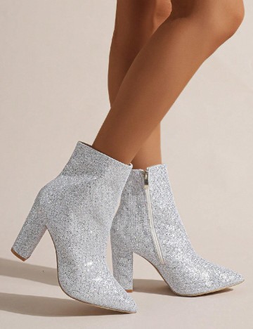 
						Botine SHEIN, alb