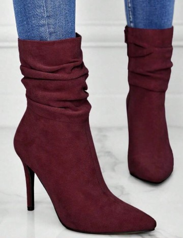 
						Botine SHEIN, visiniu