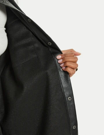 Jacheta Oversize Noisy May, negru Negru