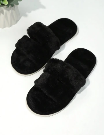 Papuci de Casa SHEIN, negru Negru