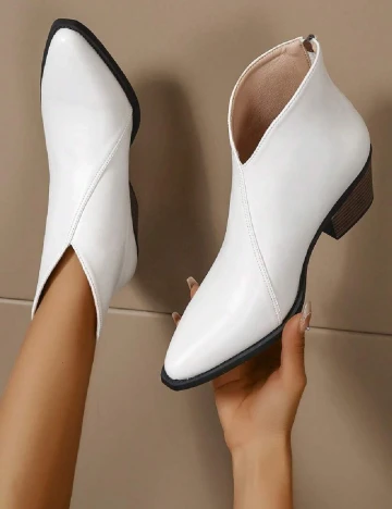 Botine SHEIN, alb