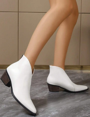 Botine SHEIN, alb